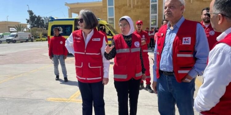 رئيسة الاتحاد الدولي لجمعيات الصليب الأحمر والهلال الأحمر تزور مدينة العريش ومعبر رفح 1 رئيسة الاتحاد الدولي لجمعيات الصليب الأحمر والهلال الأحمر تزور مدينة العريش ومعبر رفح