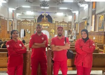 الهلال الأحمر المصري يشارك في تأمين احتفالات عيد القيامة بـ 50 كنيسة على مستوى الجمهورية