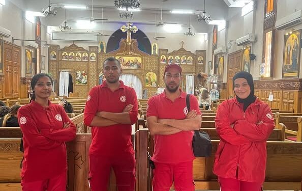 الهلال الأحمر المصري يشارك في تأمين احتفالات عيد القيامة بـ 50 كنيسة على مستوى الجمهورية