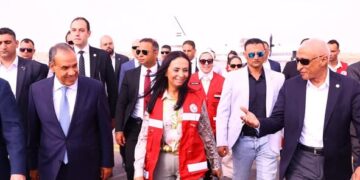 وزيرة التضامن تصل العريش رفقة وزير الخارجية ورئيس الوزراء الفلسطيني