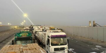 الهلال الأحمر المصري يدفع بـ 3200 طن مساعدات إنسانية عاجلة في قافلة «زاد العزة» الـ 26 إلى غزة