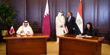 وزيرة التضامن ووزير المالية بقطر  يوقعان مذكرة تفاهم للتعاون في مجال التأمينات الاجتماعية والمعاشات