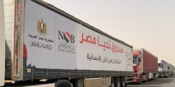 قافلة المساعدات الإنسانية “زاد العزة” الـ44 تتوجه إلى غزة