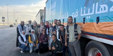 مرسال عضو التحالف الوطني تطلق القافلة رقم 12 إلى غزة محمّلة بـ 25 شاحنة مساعدات إنسانية