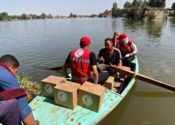 الهلال الأحمر يرفع درجة الاستعداد القصوى ويقود جهود الإغاثة لمتضرري ارتفاع منسوب نهر النيل بالمنوفية
