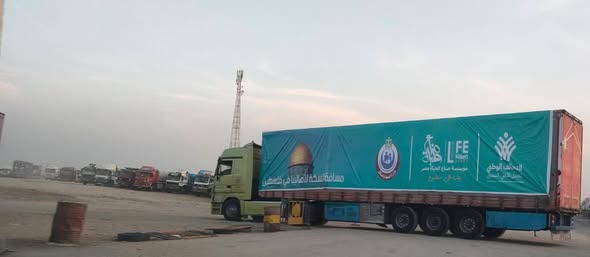 التحالف الوطني للعمل الأهلي التنموي يسيّر 19 شاحنة ألبان أطفال بوزن 9.5 طن إلى قطاع غزة 4 سبسيسيشش