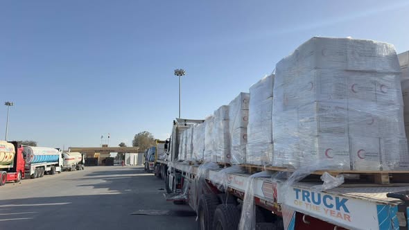 الهلال الأحمر المصري يدفع بـ 256 ألف سلة غذائية و55 ألف قطعة ملابس شتوية عبر قافلة «زاد العزة» 4 يلسلي