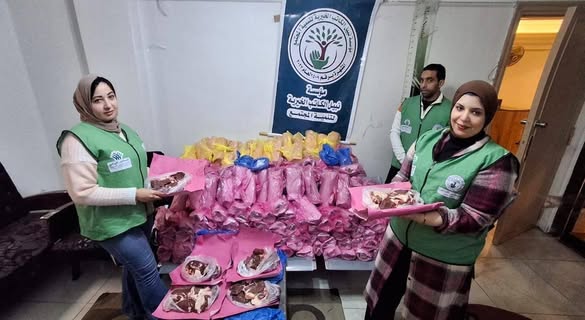 مؤسسة نبيل الكاتب الخيرية لتنمية المجتمع عضو التحالف الوطني تنفذ نشاطًا غذائيًا لتوزيع اللحوم بمحافظة البحيرة
