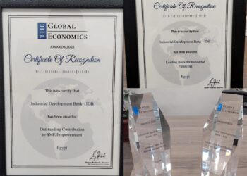 بنك التنمية الصناعية يحصد جائزتين دوليتين من The Global Economics Awards 2025