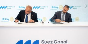 بنك قناة السويس يوقّع برتوكول تعاون مع الاتحاد النوعي لأندية روتاري مصر