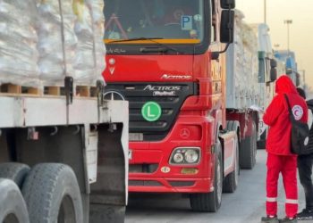 الهلال الأحمر المصري يدفع قافلة «زاد العزة» 149 حاملة نحو 1,850 طنًا من المساعدات الإنسانية لغزة