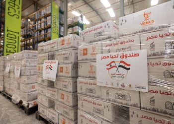 مصر تُرسل ما يصل إلى نحو ١٠٠٠ طن من المساعدات الإغاثية العاجلة إلى لبنان الشقيق